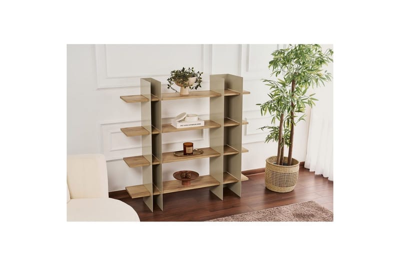 Nara Bokhylle 120 cm - Taupe - Oppbevaring - Hylle - Bokhylle