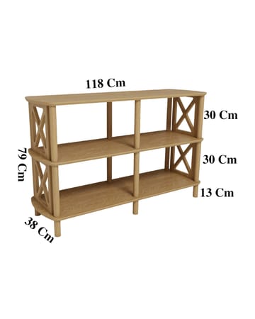 Nerola Bokhylle 80 cm - Eik - Oppbevaring - Hylle - Bokhylle