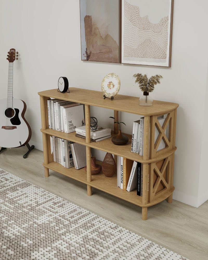 Nerola Bokhylle 80 cm - Eik - Oppbevaring - Hylle - Bokhylle