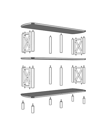 Nerola Bokhylle 80 cm - Eik - Oppbevaring - Hylle - Bokhylle