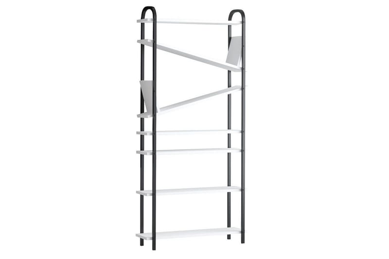 Norvas Bokhylle 78 cm, Sort/Hvit