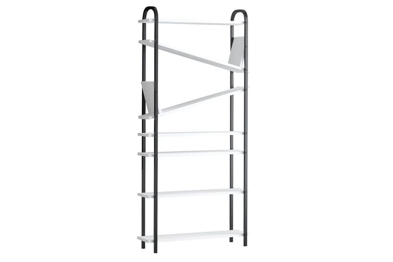Norvas Bokhylle 78 cm, Sort/Hvit