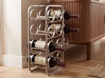 Avren vinstativ 47 cm i metall - sølv - Oppbevaring - Hylle - Oppbevaringshylle - Vinstativ & vinhylle