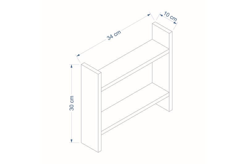 Endicott Lagerhylle 34x10 cm - Hvit - Oppbevaring - Hylle - Oppbevaringshylle - Lagerhylle