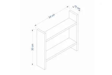 Endicott Lagerhylle 34x10 cm - Valnøtt - Oppbevaring - Hylle - Oppbevaringshylle - Lagerhylle