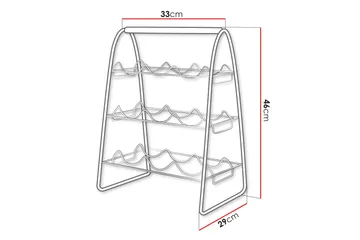 Haruaki Vinstativ 33x29 cm 46x - Svart - Oppbevaring - Hylle - Oppbevaringshylle - Vinstativ & vinhylle