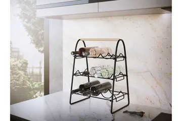 Haruaki Vinstativ 33x29 cm 46x - Svart - Oppbevaring - Hylle - Oppbevaringshylle - Vinstativ & vinhylle