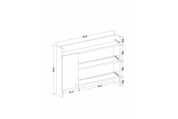 Krydderhylle Knerria 85x15 cm - Hvit - Oppbevaring - Hylle - Oppbevaringshylle - Krydderhylle & krydderstativ