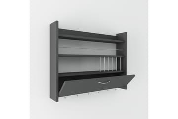 Krydderhylle Knotte 85x15 cm - Antrasitt - Oppbevaring - Hylle - Oppbevaringshylle - Krydderhylle & krydderstativ