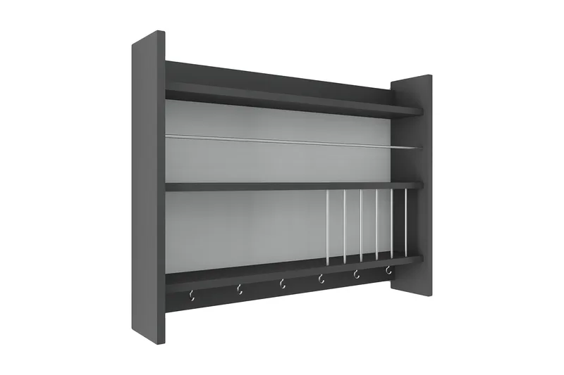 Lesince Krydderhylle 85x15 cm, Antrasitt
