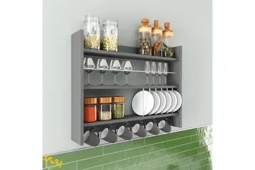 Lesince Krydderhylle 85x15 cm - Antrasitt - Oppbevaring - Hylle - Oppbevaringshylle - Krydderhylle & krydderstativ