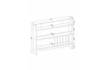 Lesince Krydderhylle 85x15 cm - Hvit - Oppbevaring - Hylle - Oppbevaringshylle - Krydderhylle & krydderstativ
