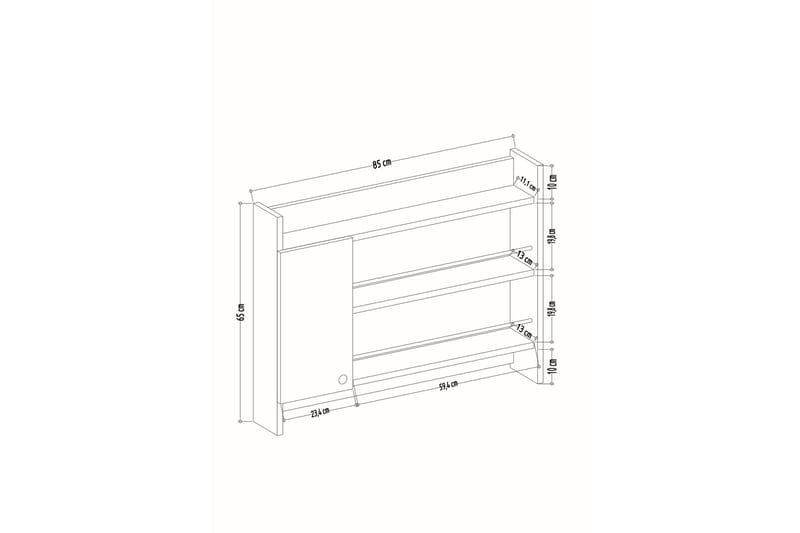 Nivillac Krydderhylle 85x15 cm - Grå - Oppbevaring - Hylle - Oppbevaringshylle - Krydderhylle & krydderstativ