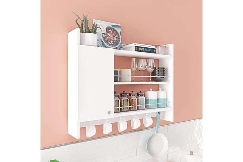 Nivillac Krydderhylle 85x15 cm - Hvit - Oppbevaring - Hylle - Oppbevaringshylle - Krydderhylle & krydderstativ