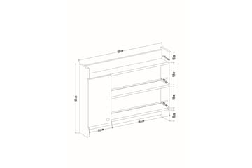 Nivillac Krydderhylle 85x15 cm - Hvit - Oppbevaring - Hylle - Oppbevaringshylle - Krydderhylle & krydderstativ