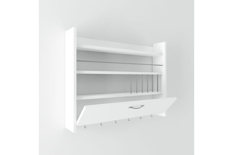 Rovdane Krydderhylle 85x15 cm - Ekstra Hvit - Oppbevaring - Hylle - Oppbevaringshylle - Krydderhylle & krydderstativ