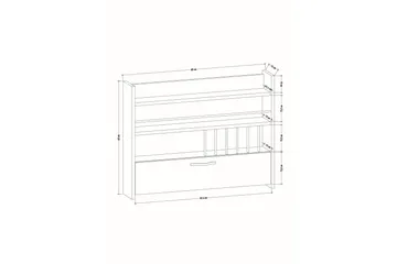 Rovdane Krydderhylle 85x15 cm - Ekstra Hvit - Oppbevaring - Hylle - Oppbevaringshylle - Krydderhylle & krydderstativ