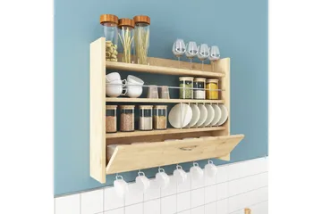 Rovdane Krydderhylle 85x15 cm - tre/natur - Oppbevaring - Hylle - Oppbevaringshylle - Krydderhylle & krydderstativ