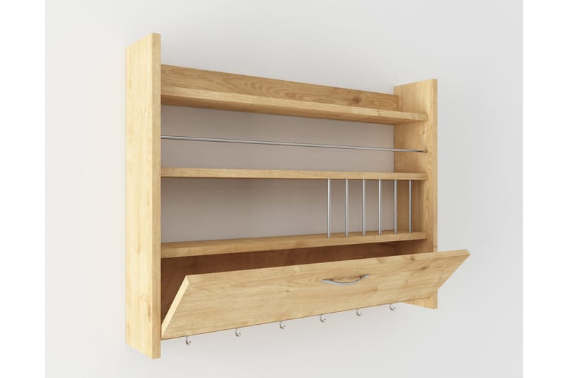 Rovdane Krydderhylle 85x15 cm - tre/natur - Oppbevaring - Hylle - Oppbevaringshylle - Krydderhylle & krydderstativ