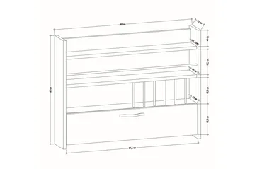 Rovdane Krydderhylle 85x15 cm - tre/natur - Oppbevaring - Hylle - Oppbevaringshylle - Krydderhylle & krydderstativ