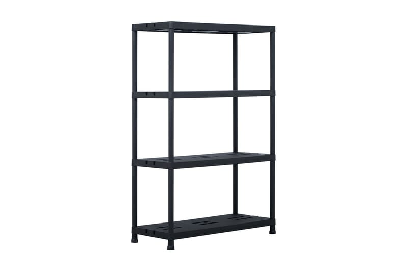 Oppbevaringshylle svart 220 kg 90x40x138 cm plast - Lagerhylle