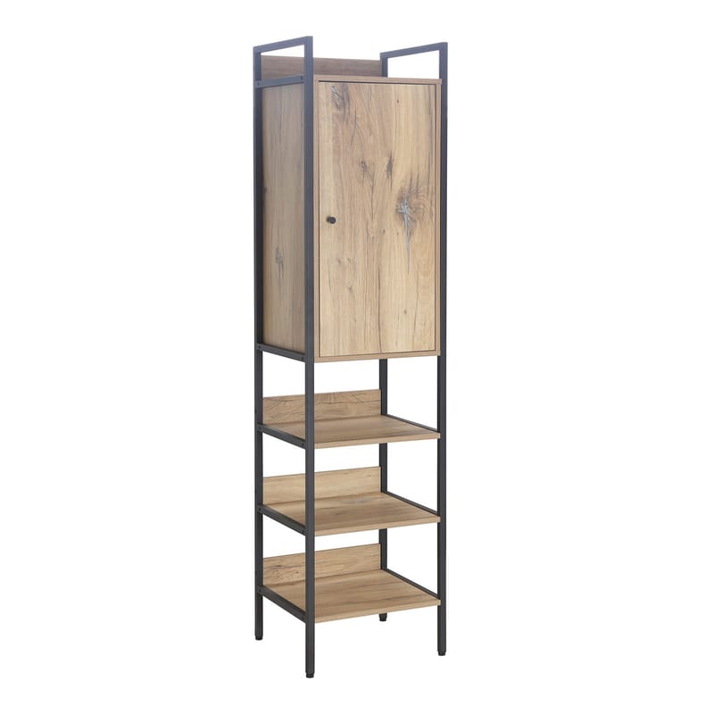 Vinstativ Bjeldor Rustic melamin 44x40x180 cm, brun