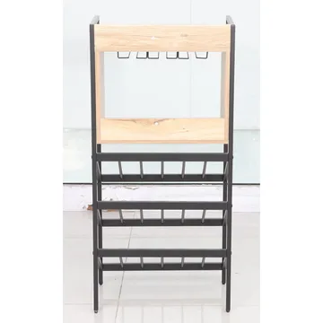 Vinstativ Bjeldor Rustic melamin 51x30x108 cm - rustikk - Oppbevaring - Hylle - Oppbevaringshylle - Vinstativ & vinhylle