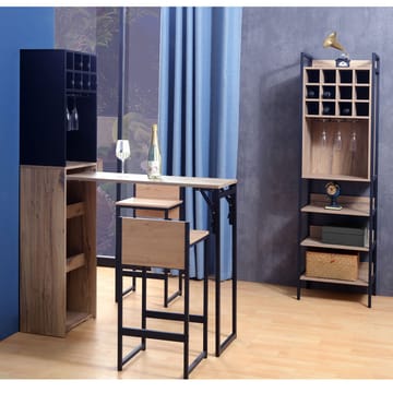 Vinstativ Bjeldor Rustic melamin 52x40x180 cm - brun - Oppbevaring - Hylle - Oppbevaringshylle - Vinstativ & vinhylle