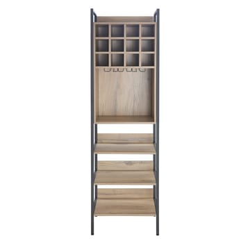 Vinstativ Bjeldor Rustic melamin 52x40x180 cm - brun - Oppbevaring - Hylle - Oppbevaringshylle - Vinstativ & vinhylle