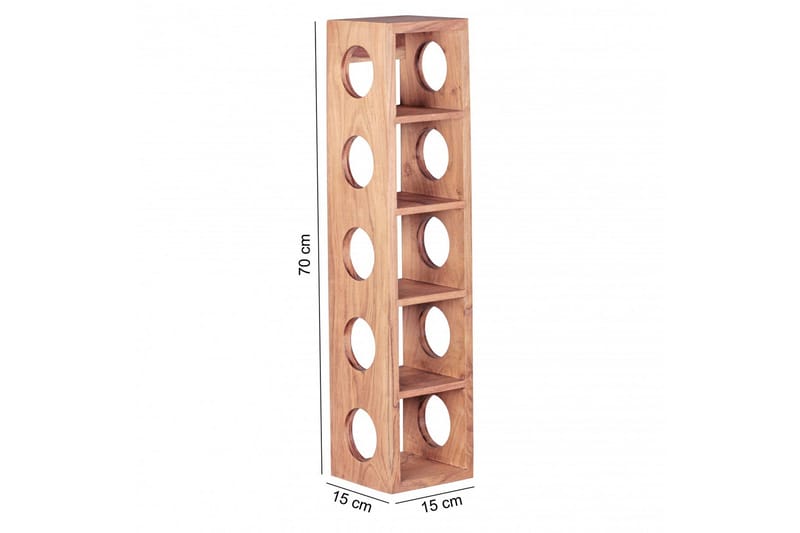 Halkett Vinstativ 15x15 cm - Brun - Oppbevaring - Hylle - Oppbevaringshylle - Vinstativ & vinhylle