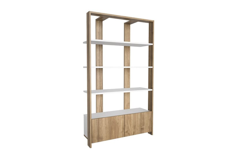 Ossin Bokhylle 93,6 cm - Brun/Hvit - Oppbevaring - Hylle - Bokhylle