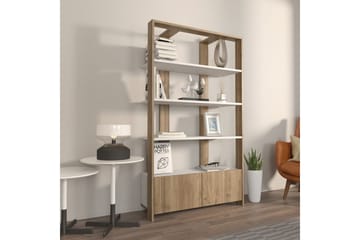 Ossin Bokhylle 93,6 cm - Brun/Hvit - Oppbevaring - Hylle - Bokhylle