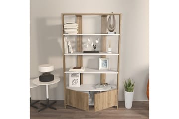Ossin Bokhylle 93,6 cm - Brun/Hvit - Oppbevaring - Hylle - Bokhylle