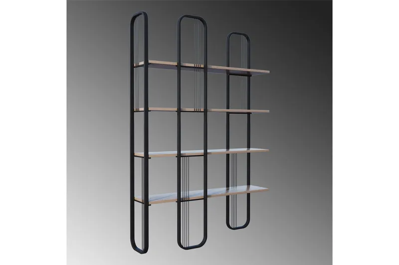 Pemu Bokhylle 125 cm - Svart - Oppbevaring - Hylle - Bokhylle