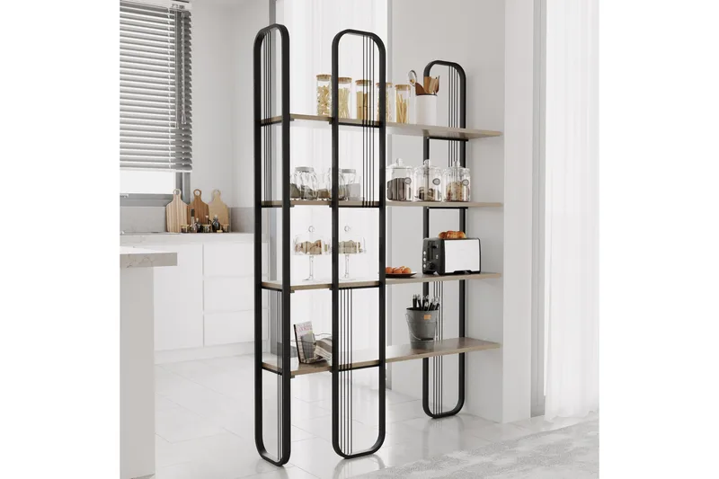 Pemu Bokhylle 125 cm - Svart - Oppbevaring - Hylle - Bokhylle