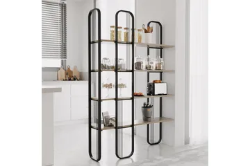 Pemu Bokhylle 125 cm - Svart - Oppbevaring - Hylle - Bokhylle