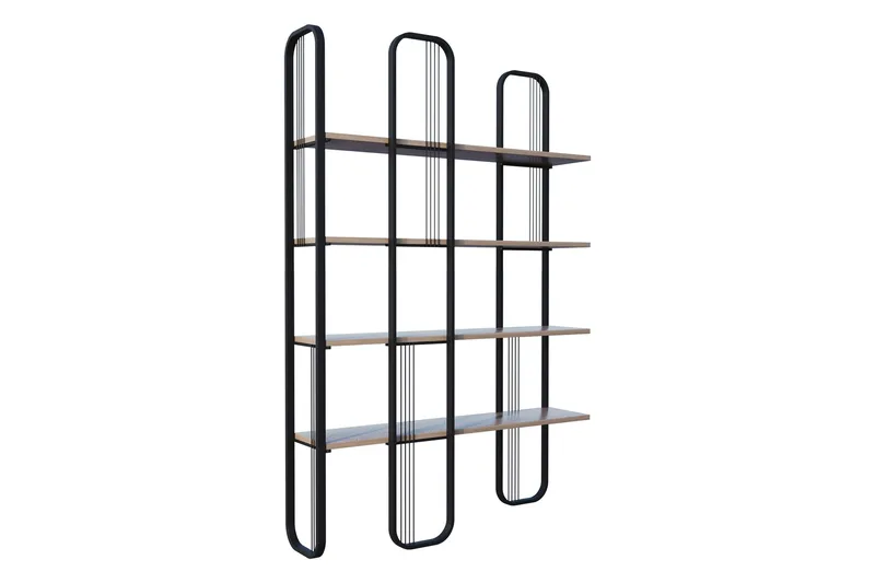 Pemu Bokhylle 125 cm, Svart