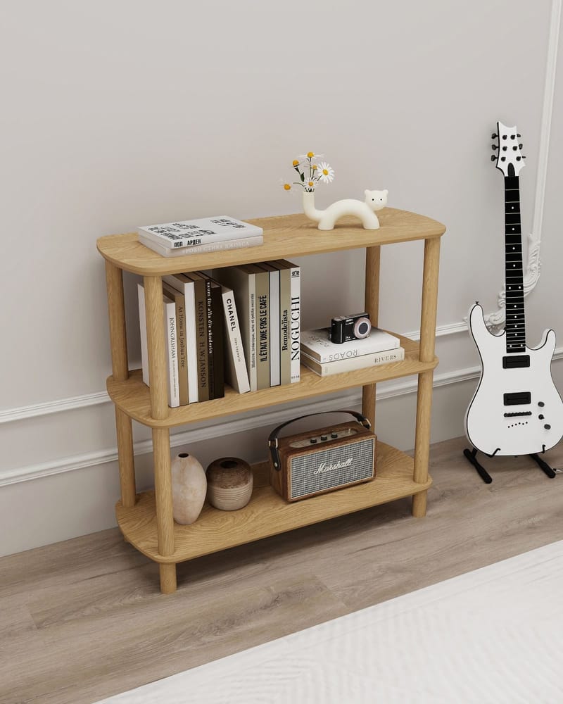 Pienk Bokhylle 80 cm - Eik - Oppbevaring - Hylle - Bokhylle