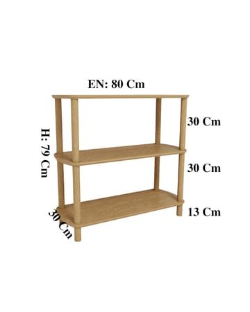 Pienk Bokhylle 80 cm - Eik - Oppbevaring - Hylle - Bokhylle