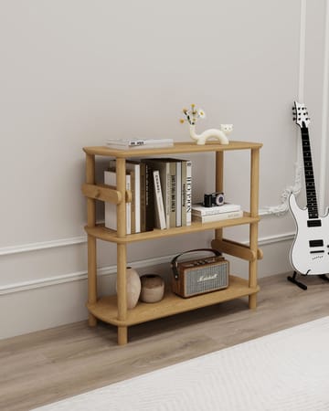 Pienk Bokhylle 80 cm - Eik - Oppbevaring - Hylle - Bokhylle