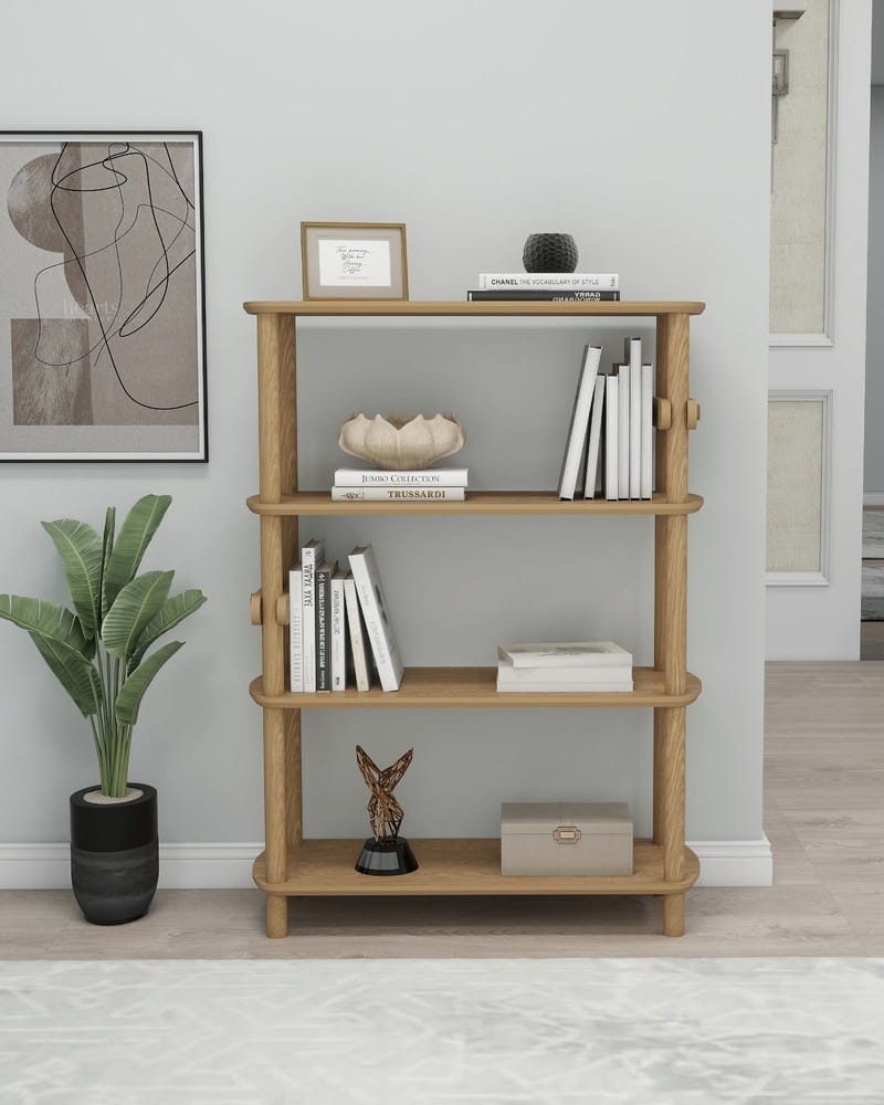 Pienk Bokhylle 80x112 cm - Eik - Oppbevaring - Hylle - Bokhylle