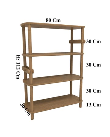 Pienk Bokhylle 80x112 cm - Eik - Oppbevaring - Hylle - Bokhylle