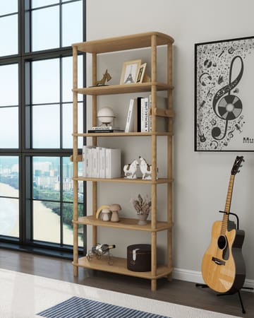 Pienk Bokhylle 80x174 cm - Eik - Oppbevaring - Hylle - Bokhylle