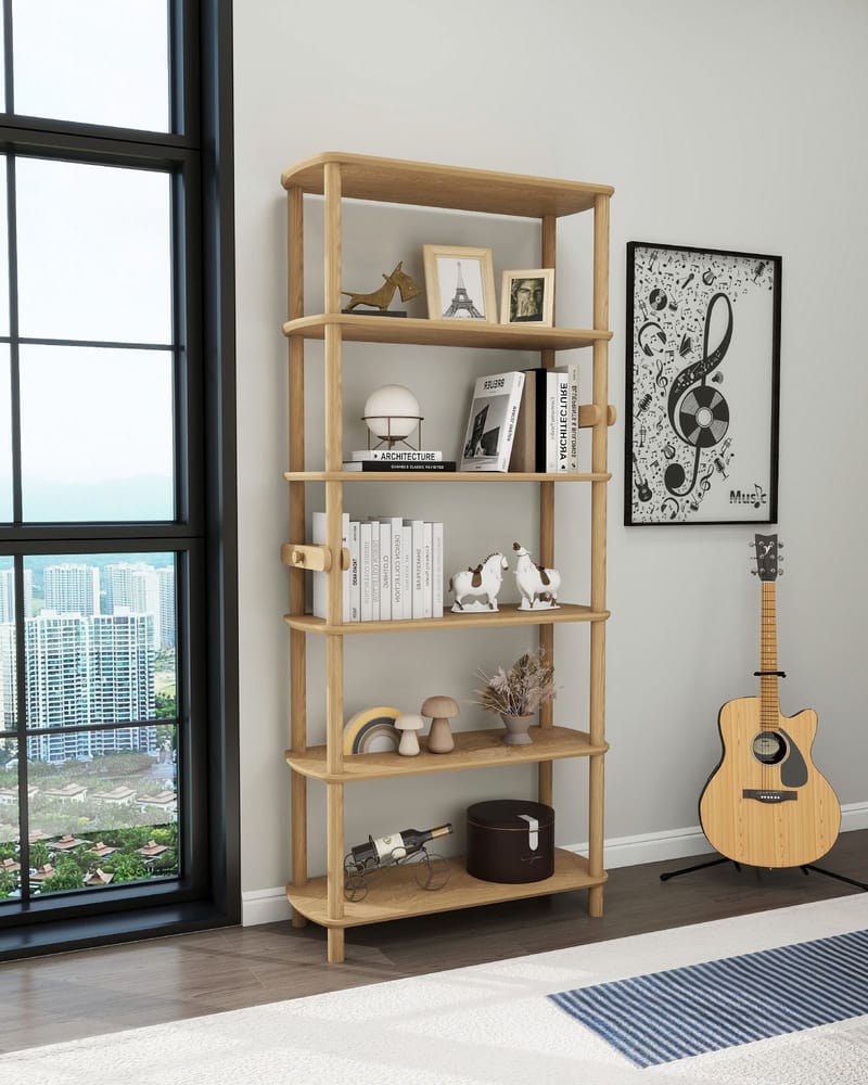 Pienk Bokhylle 80x174 cm - Eik - Oppbevaring - Hylle - Bokhylle