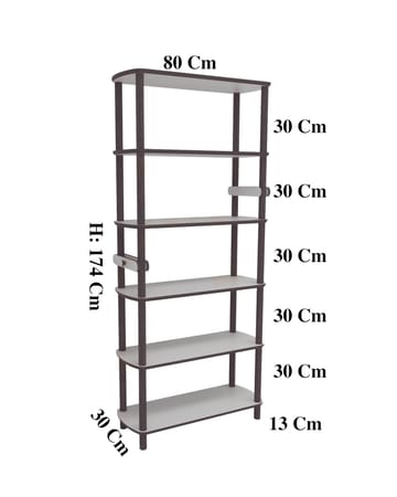 Pienk Bokhylle 80x174 cm - Eik - Oppbevaring - Hylle - Bokhylle