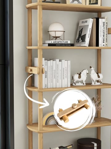 Pienk Bokhylle 80x174 cm - Eik - Oppbevaring - Hylle - Bokhylle