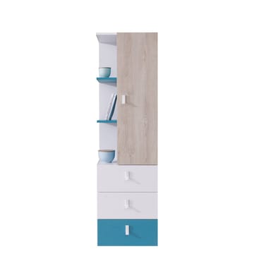 Planeta Bokhylle 45 cm i Tre - Blå|Hvit - Oppbevaring - Hylle - Bokhylle