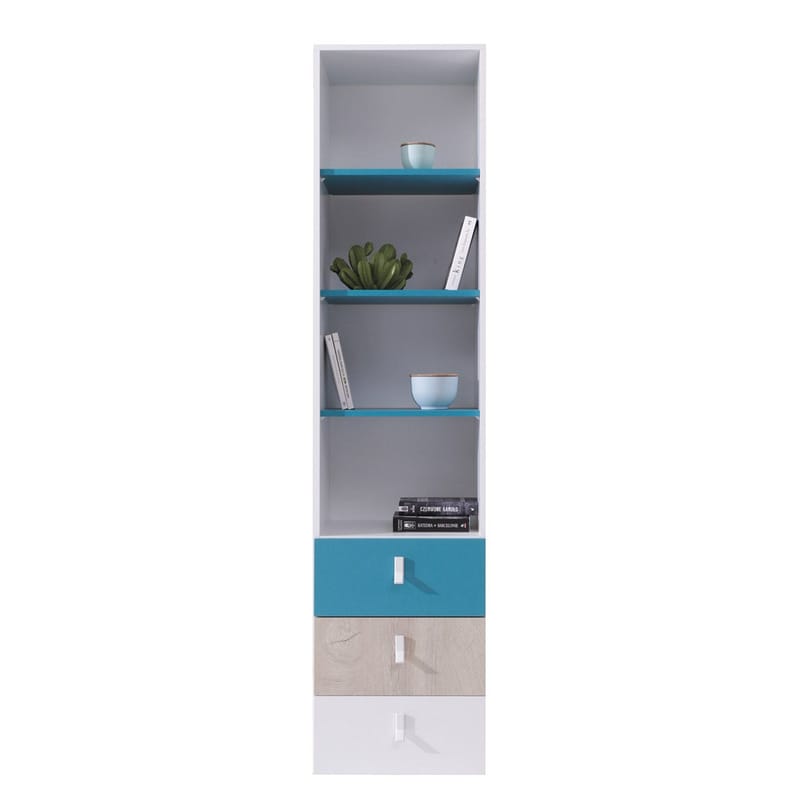 Planeta Bokhylle 45 cm i Tre, Blå|Hvit