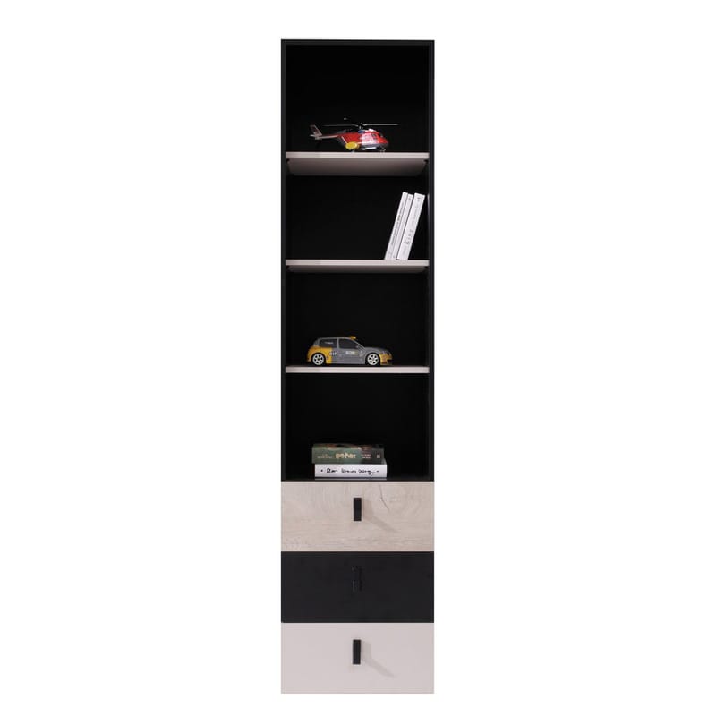 Planeta Bokhylle 45 cm i Tre, Svart|Beige