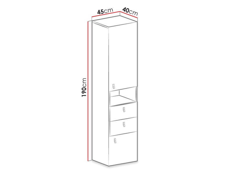Planeta Bokhylle 45 cm i Tre - Svart|Natur - Oppbevaring - Hylle - Bokhylle